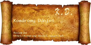 Komáromy Dániel névjegykártya